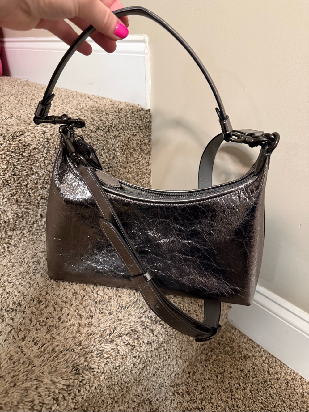 Coach Juliet shoulder bag metallic pewter - Picture 6 of 12